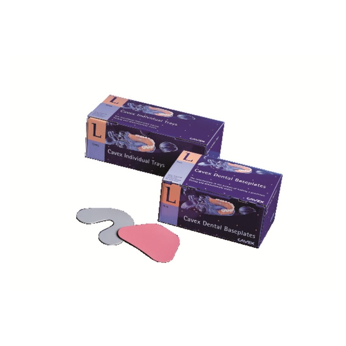 Plaques bases CAVEX - Double épaisseur - 2,8 mm - Roses - La boîte de 50 - Supérieure
