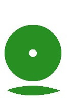 Caoutchouc DEDECO - Lentille - vert brut 4950 - La boîte de 100