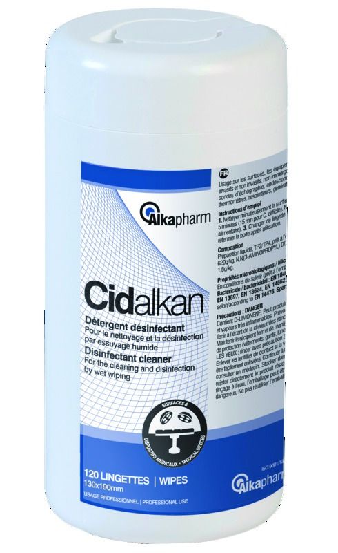 Cidalkan Lingettes ALKAPHARM - Boîte de 120 unités