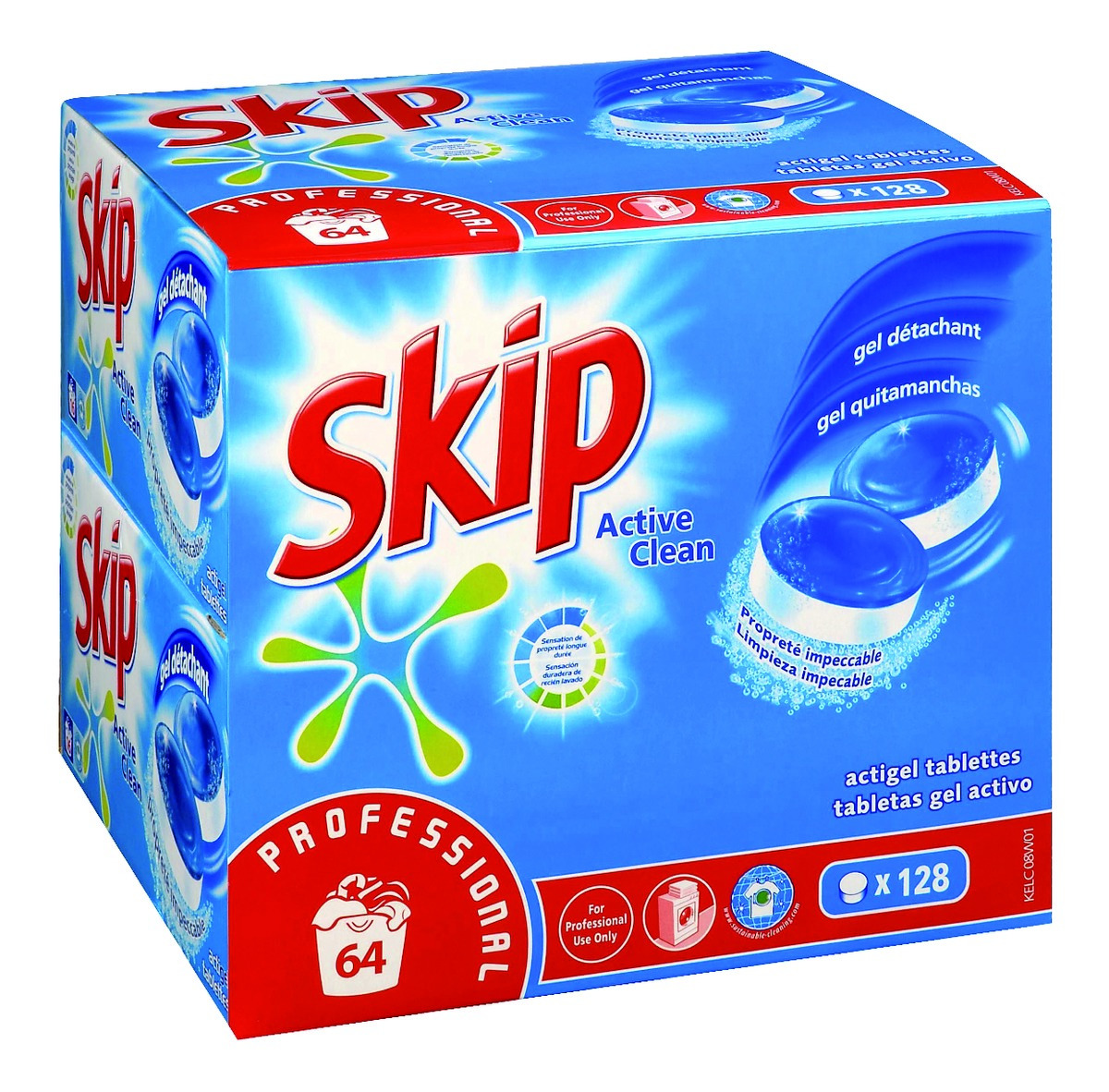 Tablettes Professionnelles SKIP - La boîte de 128 doses
