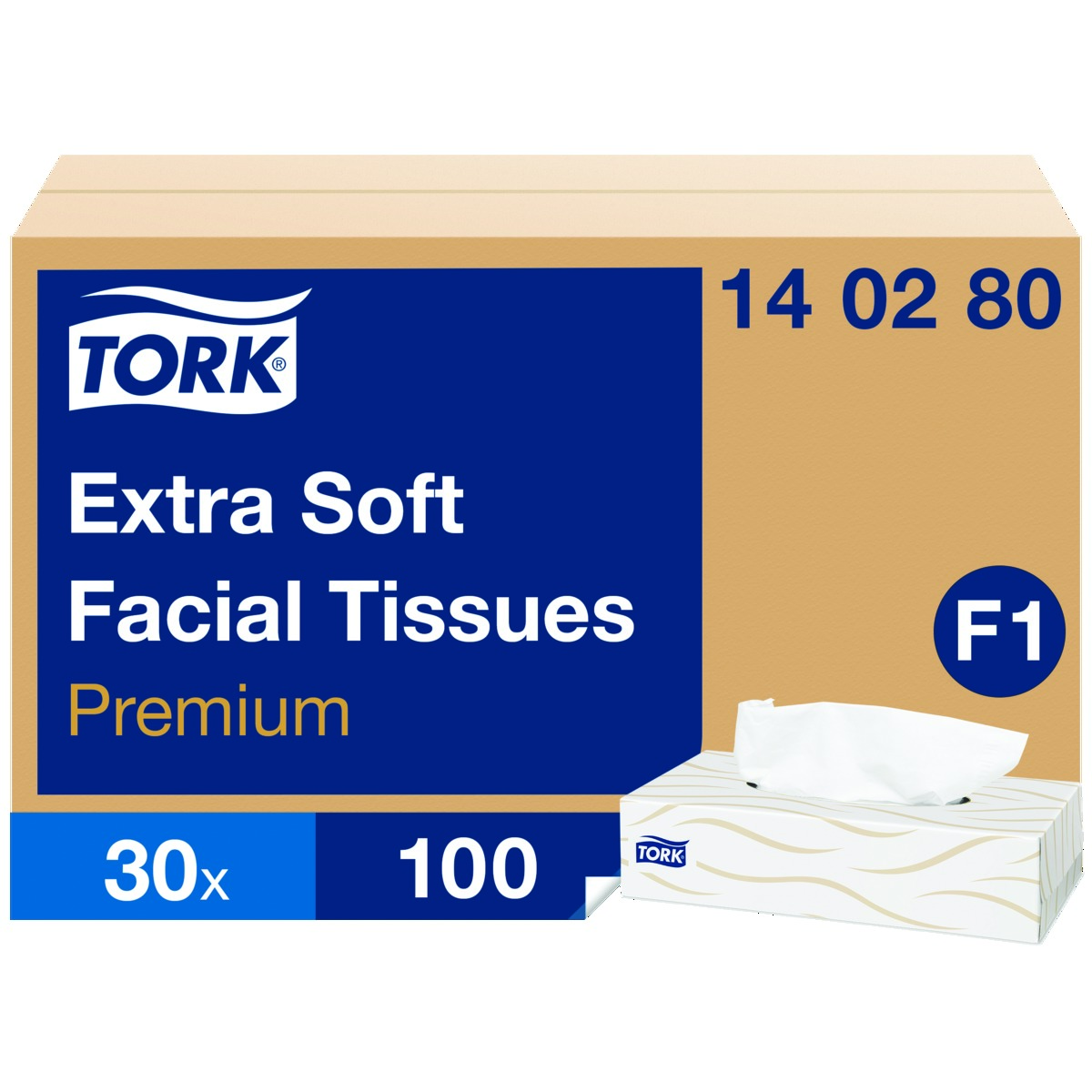 Mouchoirs double épaisseur TORK - Le lot de 100 mouchoirs