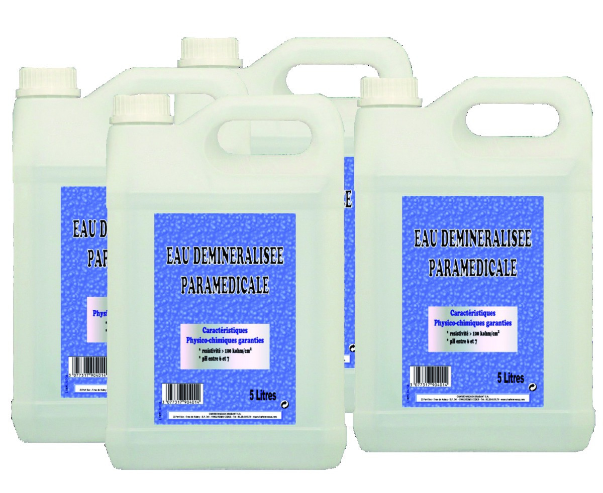 Eau déminéralisée - 4 bidons de 5L