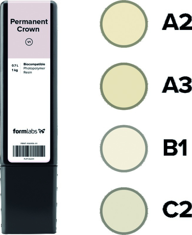 R&eacute;sine Permanent Crown Formlabs - C2 - 1L - Form 3