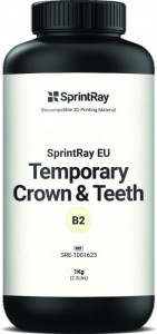 Résine d'impression 3D Temporary Crown & teeth B2 1kg Sprintray