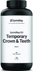 Résine d'impression 3D Temporary Crown & teeth Bleach 1kg Sprintray