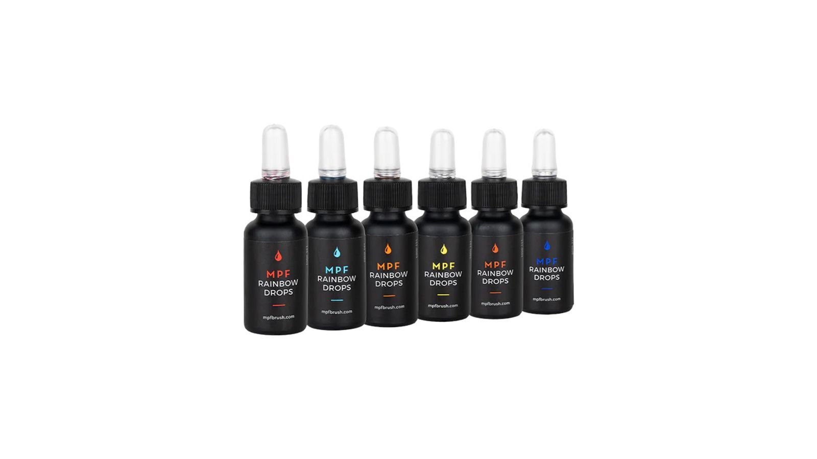 Colorant céramique Rainbow Drops MPF - Le kit de 6 flacons 