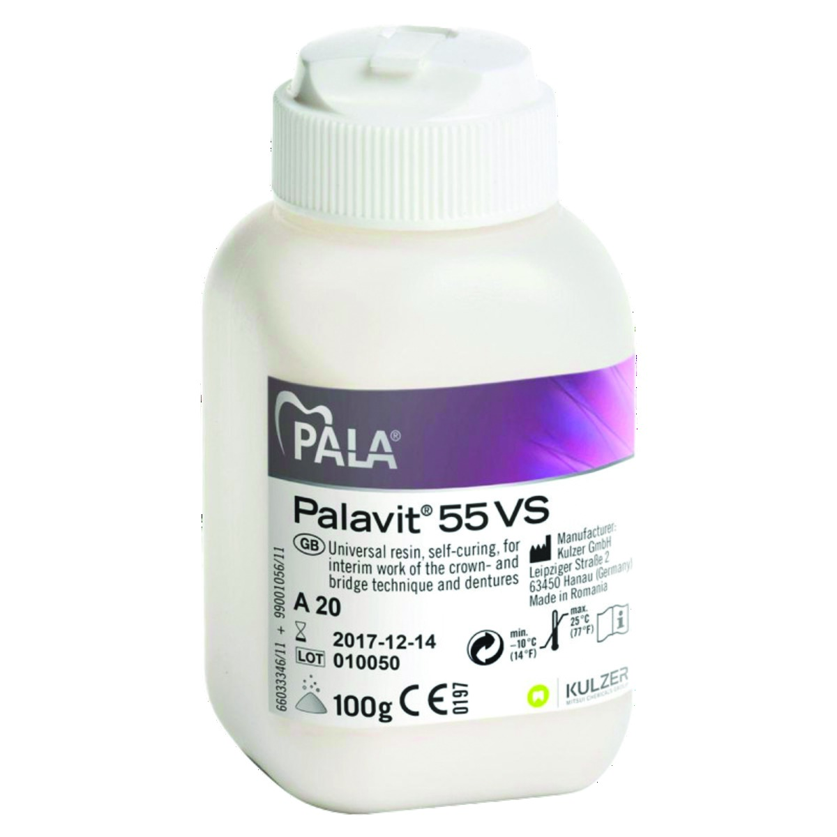 Résine Palavit 55vs I - poudre de 100g - Kulzer