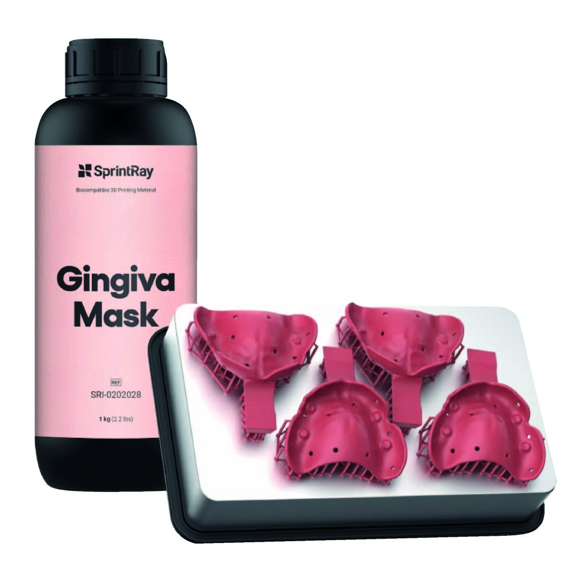 R&eacute;sine d'impression 3D Gingiva Mask Sprintray SRI-0202028
