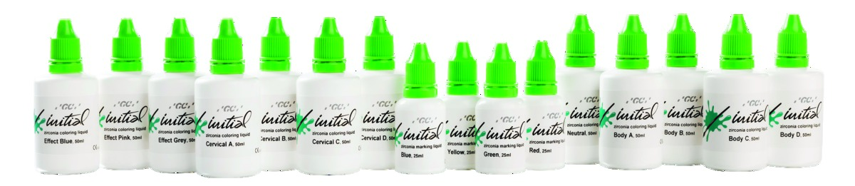 Initial zirconia set color liquid GC