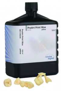 Résine d'impression 3D ProArt Print Wax Yellow PrograPrint 1L IVOCLAR 
