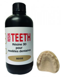 Resin Teeth JCOM - résine 3D - Beige - La bouteille de 1Kg