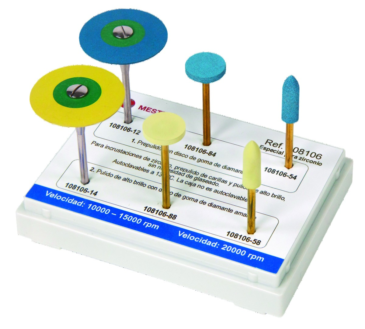Kit polissage et finition Zircone 2 étapes MESTRA