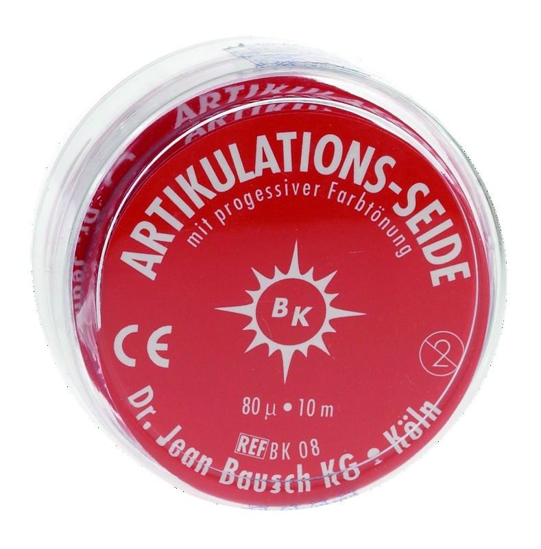 BK08 SOIE ARTICULER ROUGE ROULEAU 16MM/10M  BAUSCH