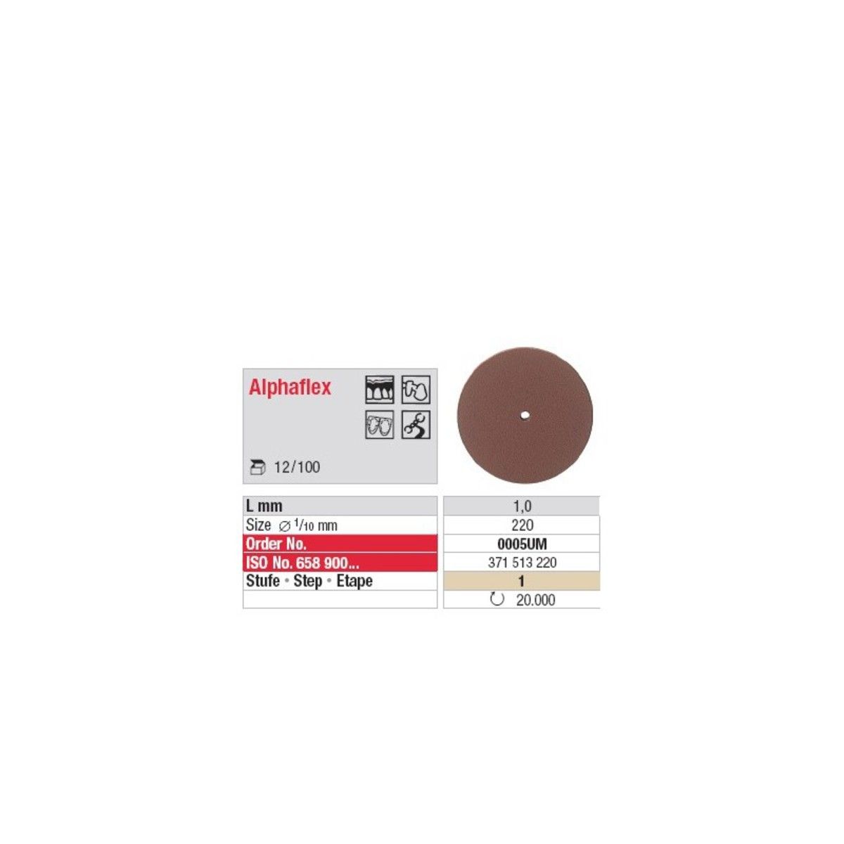 Alphaflex non-monte brun 0005UM (100)