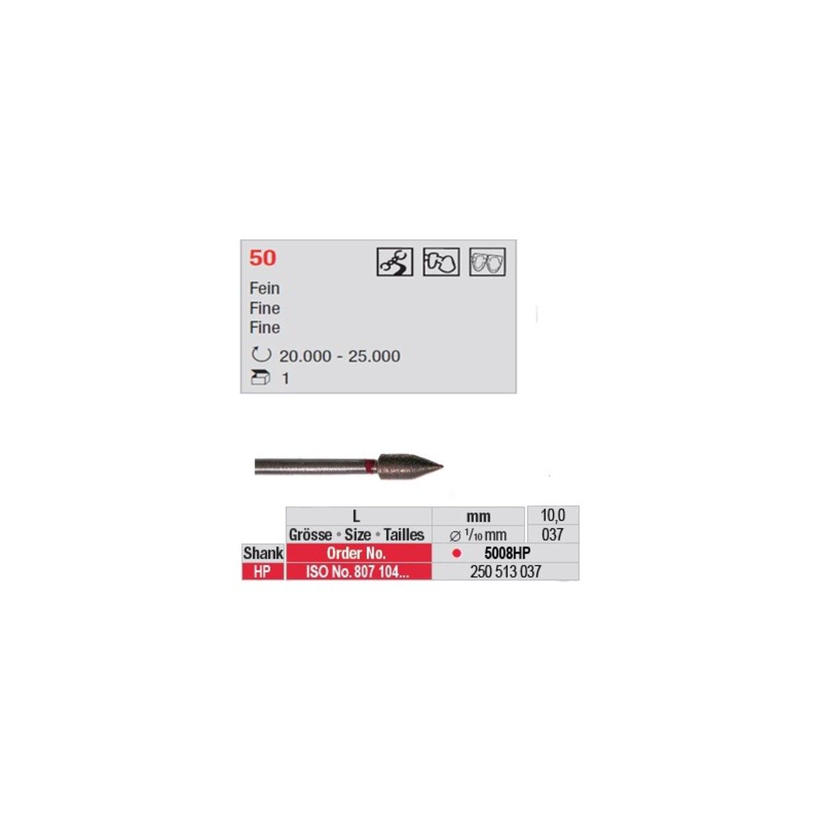 Diamants frittes fins 5008HP