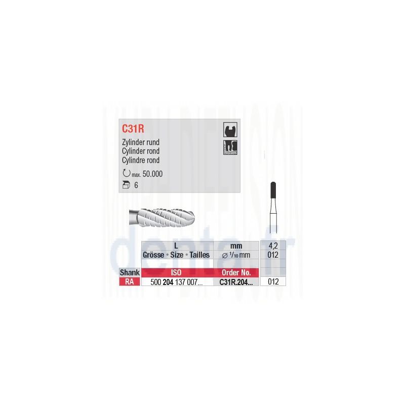 FRAISE TUNGSTENE C31R 104 010 (6)           EDENTA